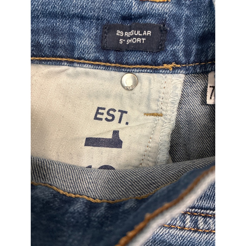 Gap Denim Womens 29 Distressed Medium Wash 5 Inch Inseam Jean Shorts Regular - Picture 4 of 6